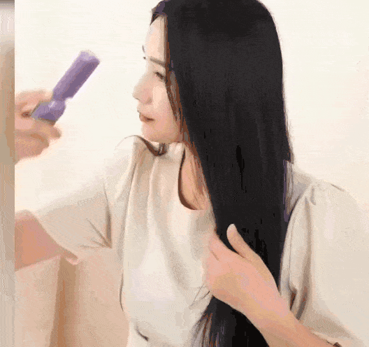 Before and after hair transformation using Meneflix portable straightener