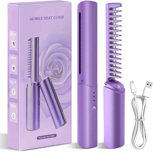  infinitygadgetstore Meneflix Cordless Mini Hair Straightener – Travel Friendly & USB #