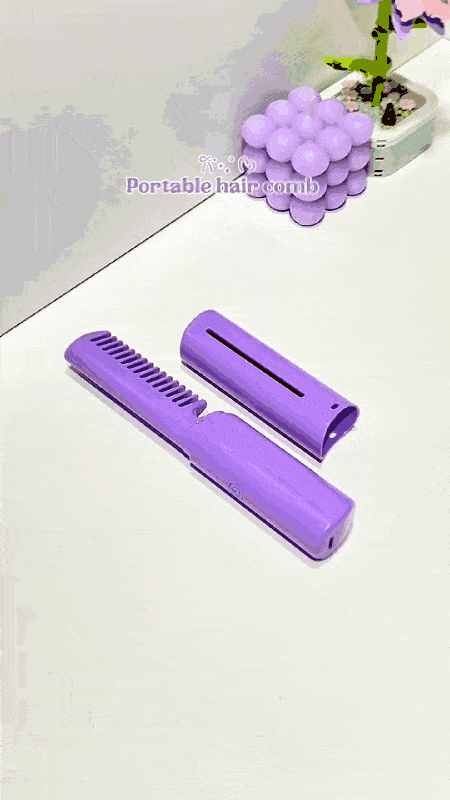 USB cordless mini hair straightener turning on with power light